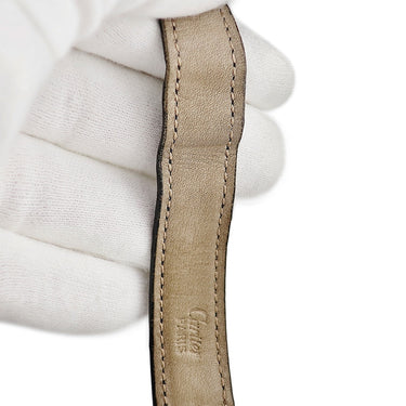 腕時計 カルティエ Cartier サントス ロンド クロノグラフ WM400151 クオーツ レディース K18YG無垢 純正ダイヤ 青針 ローマン