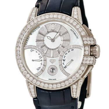 腕時計 ハリーウィンストン Harry Winston オーシャン バイレトログラード OCEABI42WW002 自動巻き メンズ K18WG無垢 純正ダイヤ シェル