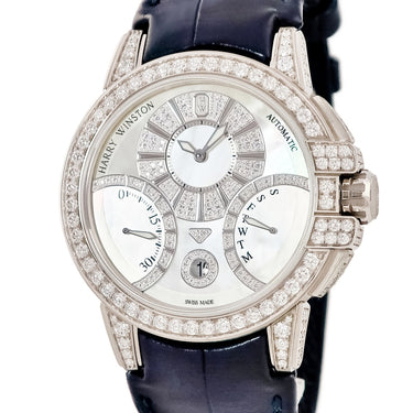 腕時計 ハリーウィンストン Harry Winston オーシャン バイレトログラード OCEABI42WW002 自動巻き メンズ K18WG無垢 純正ダイヤ シェル
