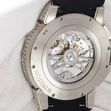 腕時計 ハリーウィンストン Harry Winston オーシャン バイレトログラード OCEABI42WW002 自動巻き メンズ K18WG無垢 純正ダイヤ シェル