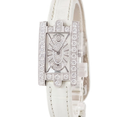 腕時計 ハリーウィンストン Harry Winston OH済 アヴェニュー クラシック エリプティック AVEQHM21WW241 クオーツ レディース K18WG ダイヤ