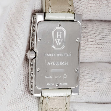 腕時計 ハリーウィンストン Harry Winston OH済 アヴェニュー クラシック エリプティック AVEQHM21WW241 クオーツ レディース K18WG ダイヤ