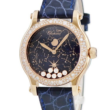 腕時計 ショパール CHOPARD ハッピームーン 274894-5001 自動巻き レディース 未使用 K18RG無垢 純正ダイヤ ハッピースポーツ