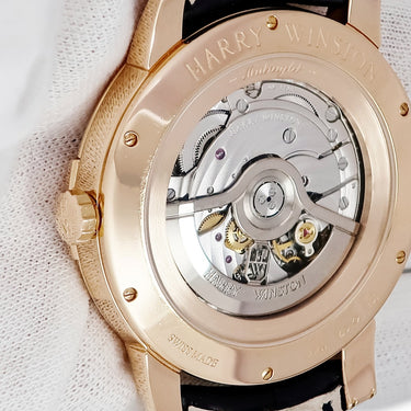 腕時計 ハリーウィンストン Harry Winston ミッドナイト デイト ムーンフェイズ 42mm MIDAMP42RR003 自動巻き メンズ K18RG無垢 純正ダイヤ