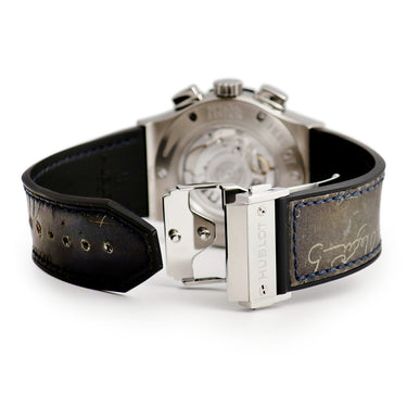 腕時計 ウブロ HUBLOT クラシックフュージョン ベルルッティ スクリット 521.NX.050B.VR.JBER17 自動巻き メンズ OH済 ブルー 限定