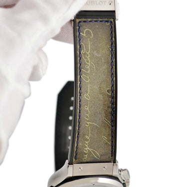 腕時計 ウブロ HUBLOT クラシックフュージョン ベルルッティ スクリット 521.NX.050B.VR.JBER17 自動巻き メンズ OH済 ブルー 限定