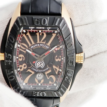 腕時計 フランクミュラー FRANCK MULLER コンキスタドール グランプリ 8900SCJ 自動巻き メンズ K18PG×Ti コンビ デイト 日本限定