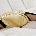 腕時計 ショーメ CHAUMET グリフィス クオーツ レディース K18YG無垢 デイト バー ローマン 青針 ホワイト 白