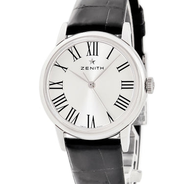 腕時計 ゼニス ZENITH エリート レディ クラシック 33mm 03.2330.679/11.C714 自動巻き レディース シルバー ローマン シンプル