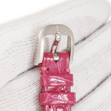 腕時計 オーデマピゲ AUDEMARS PIGUET ラウンド ドレスウォッチ クオーツ レディース OH済 K18WG無垢 純正ダイヤ シェル ギョウシェ