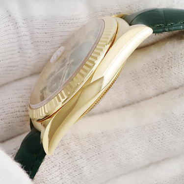 腕時計 ロレックス ROLEX デイデイト 36 118138 ランダム番 自動巻き メンズ ランダム番 K18YG無垢 純正ダイヤ グリーン 緑 アラビア