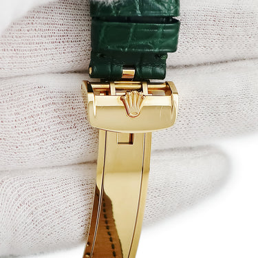 腕時計 ロレックス ROLEX デイデイト 36 118138 ランダム番 自動巻き メンズ ランダム番 K18YG無垢 純正ダイヤ グリーン 緑 アラビア