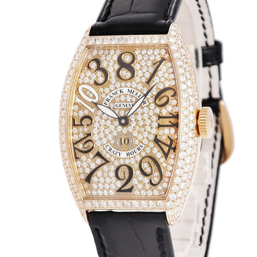 腕時計 フランクミュラー FRANCK MULLER トノウカーベックス クレイジーアワーズ 5850CHDCD 自動巻き メンズ K18PG無垢 純正ダイヤ 10周年