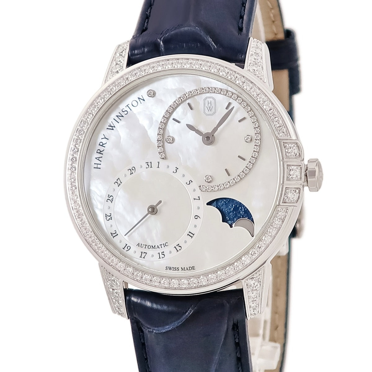 HARRYWINSTON♡プルミエール♡ブルー♡パープル♡クロコ♡時計♡ベルト♡ HARRYWINSTON♡プルミエール♡ブルー♡パープル♡クロコ♡時計