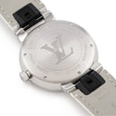 腕時計 ルイヴィトン LOUIS VUITTON タンブール スリム モノグラム エクリプス Q1DM0Z クオーツ メンズ グレー デイト アラビア