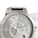 腕時計 ルイヴィトン LOUIS VUITTON タンブール スリム モノグラム エクリプス Q1DM0Z クオーツ メンズ グレー デイト アラビア