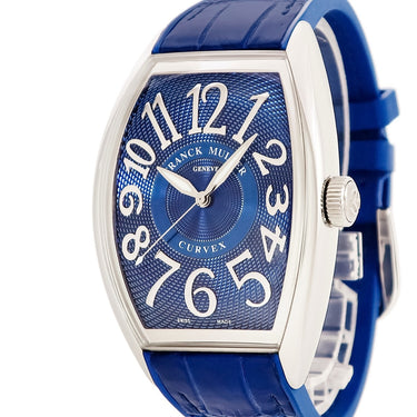 腕時計 フランクミュラー FRANCK MULLER グランド カーベックス CX CX40SCAT 自動巻き メンズ ギョウシェ ブルー 青 アラビア