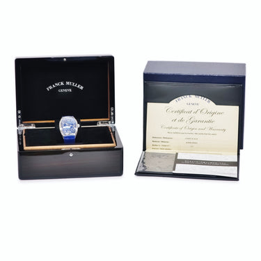 腕時計 フランクミュラー FRANCK MULLER グランド カーベックス CX CX40SCAT 自動巻き メンズ ギョウシェ ブルー 青 アラビア