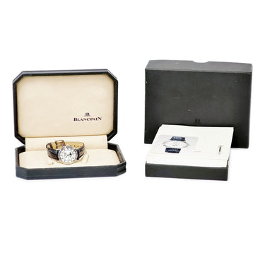 腕時計 ブランパン BLANCPAIN ヴィルレ ムーンフェイズ 6395-1127A-55 自動巻き レディース OH済 ホワイト 白 トリプルカレンダー