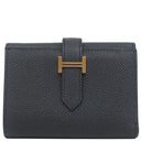 エルメス HERMES ベアン コンビネ ブラック ヴォーエプソン 三つ折り財布 ゴールド金具 黒