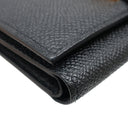 エルメス HERMES ベアン コンビネ ブラック ヴォーエプソン 三つ折り財布 ゴールド金具 黒