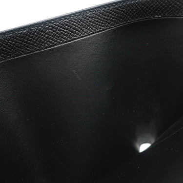 エルメス HERMES ベアン コンビネ ブラック ヴォーエプソン 三つ折り財布 ゴールド金具 黒