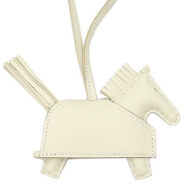 エルメス HERMES ロデオ ロべオロックPM クレ アニューミロ バッグチャーム シルバー金具 新品 未使用 オフホワイト