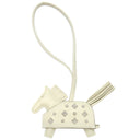 エルメス HERMES ロデオ ロべオロックPM クレ アニューミロ バッグチャーム シルバー金具 新品 未使用 オフホワイト