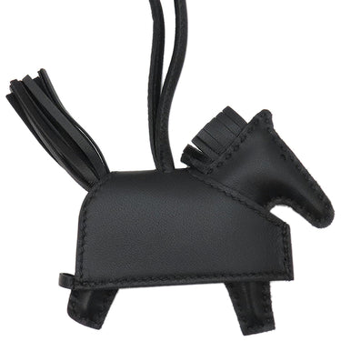 エルメス HERMES ロデオ ロべオロックPM ブラック アニューミロ バッグチャーム シルバー金具 黒