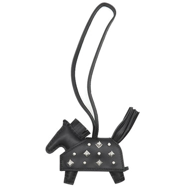 エルメス HERMES ロデオ ロべオロックPM ブラック アニューミロ バッグチャーム シルバー金具 黒