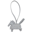 エルメス HERMES ロデオ ロべオロックPM グリパンタン アニューミロ バッグチャーム シルバー金具 新品 未使用 ライトグレー