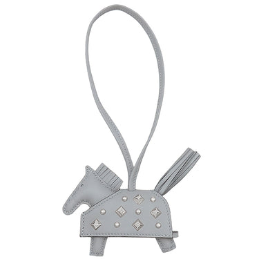 エルメス HERMES ロデオ ロべオロックPM グリパンタン アニューミロ バッグチャーム シルバー金具 新品 未使用 ライトグレー