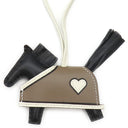 エルメス HERMES ロデオ ロべオ クールPM ブラック×クレ×エトゥープ アニューミロ バッグチャーム 黒 オフホワイト グレージュ