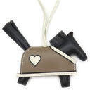 エルメス HERMES ロデオ ロべオ クールPM ブラック×クレ×エトゥープ アニューミロ バッグチャーム 黒 オフホワイト グレージュ