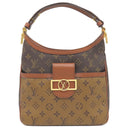 ルイヴィトン LOUIS VUITTON ホーボー ドーフィーヌMM M45195 モノグラムリバース モノグラムキャンバス 2WAYバッグ ゴールド金具 茶 3WAY