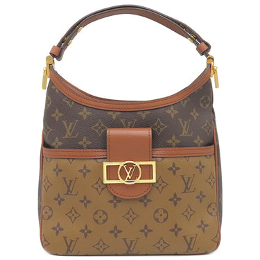 ルイヴィトン LOUIS VUITTON ホーボー ドーフィーヌMM M45195 モノグラムリバース モノグラムキャンバス 2WAYバッグ ゴールド金具 茶 3WAY