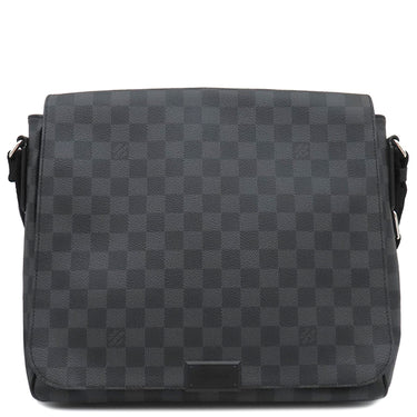 ルイヴィトン LOUIS VUITTON ディストリクト MM N41272 ダミエグラフィット ダミエグラフィットキャンバス ショルダーバッグ シルバー金具 グレー 黒 メッセンジャーバッグ