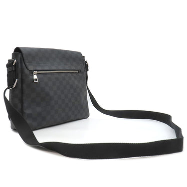 ルイヴィトン LOUIS VUITTON ディストリクト MM N41272 ダミエグラフィット ダミエグラフィットキャンバス ショルダーバッグ シルバー金具 グレー 黒 メッセンジャーバッグ