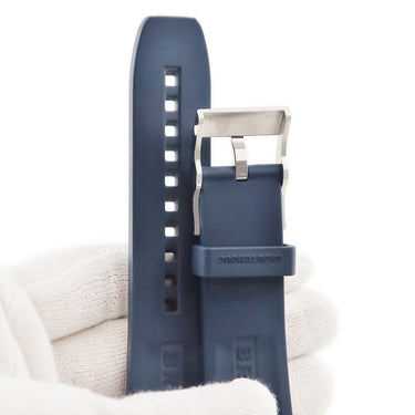 ブライトリング BREITLING 純正 ダイバープロ ラバーバンド ブルー ラバー ステンレススチール 腕時計パーツ 新品同様 替え ベルト ストラップ 22mm 純正SS製尾錠付き ブルー 青