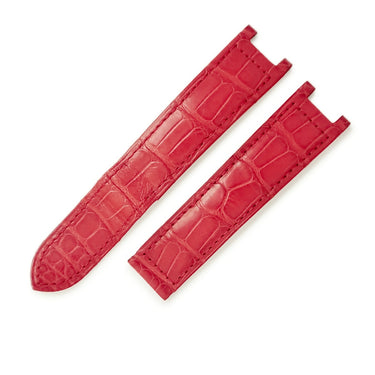 カルティエ Cartier 純正 クロコバンド レッド クロコダイル 腕時計パーツ 替え ベルト ストラップ 本革 予備 スペア 部品 パーツ 20ｍｍ レッド 赤