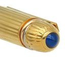 カルティエ Cartier パシャ ドゥ カルティエ 1989 ゴールド GP ボールペン ブルーカボション トリニティライン F字 青インク 筆記確認済み