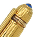 カルティエ Cartier パシャ ドゥ カルティエ 1989 ゴールド GP ボールペン ブルーカボション トリニティライン F字 青インク 筆記確認済み