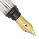 カルティエ Cartier パシャ ドゥ カルティエ 1989 シルバー メタル 万年筆 ブルーカボション トリニティライン K18ペン先 インク切れ