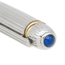 カルティエ Cartier パシャ ドゥ カルティエ 1989 シルバー メタル 万年筆 ブルーカボション トリニティライン K18ペン先 インク切れ