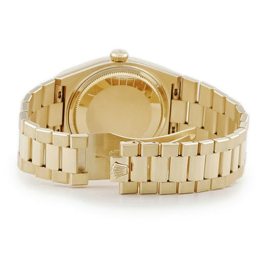 腕時計 ロレックス ROLEX オイスタークォーツ デイデイト 19018 80番 クオーツ メンズ メーカーOH済 80番台 K18YG無垢 ピラミッド文字盤