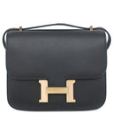 エルメス HERMES コンスタンスミニ 3 ミロワール ブラック ヴォーエプソン ショルダーバッグ ローズゴールド金具 黒