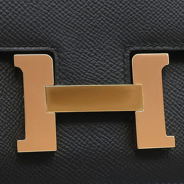 エルメス HERMES コンスタンスミニ 3 ミロワール ブラック ヴォーエプソン ショルダーバッグ ローズゴールド金具 黒