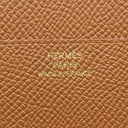エルメス HERMES ベアン コンビネ ゴールド ヴォーエプソン 三つ折り財布 ゴールド金具 茶