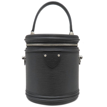 ルイヴィトン LOUIS VUITTON カンヌ M48032 ブラック エピレザー ハンドバッグ シルバー金具 黒 バニティバッグ 鍵欠品
