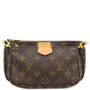 ルイヴィトン LOUIS VUITTON ミュルティ ポシェット アクセソワール M44813 カーキ モノグラムキャンバス ショルダーバッグ ガンメタル金具 ボディバッグ ポーチ